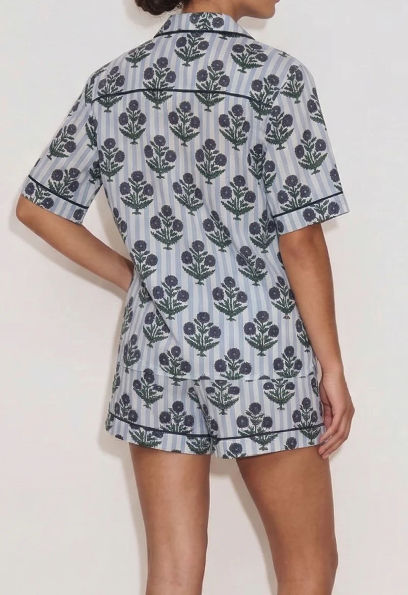 PYJAMA SHORT ALTAI BLEU - Image 3